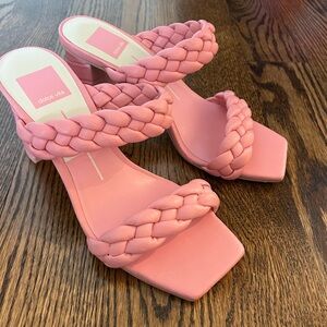 Dolce Vita Paily Pink Braided Heel Sandal